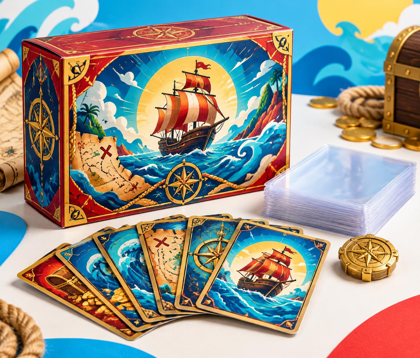Bundle carte collezionabili One Piece Tesoro 80: 80 carte originali assortite in italiano con box da collezione e 100 bustine protettive